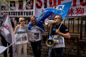 Stop Yulin, demonstration against the killing of dogs and cats in China for the traditional festival